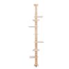 9' Adjustable Height Floor-to-Ceiling Cat Tree, Multi-Level Cat Vertical Cat Condo